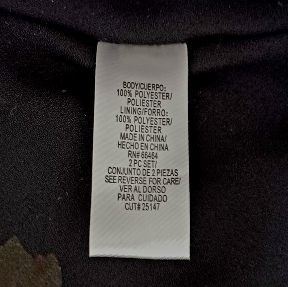 STUDIO I Suit of Black Floral Dress & Yellow Jacket, size 8p - Picture 16 of 16